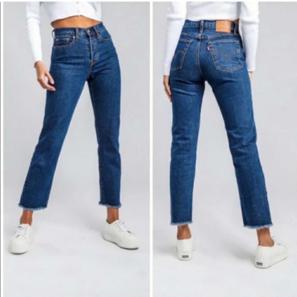 Levi’s Wedgie Straight Jeans - Cropped Raw Hem | 27